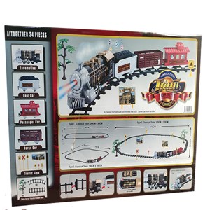 قطار اسباب بازی بزرگ دودزا 34 تکه Train _ماشین اسباب بازی